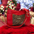 The Eva Crossbody in Red/Animal print