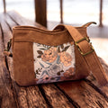Eva Crossbody/Shoulder Bag in brown and floral